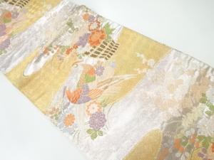 花籠に雉模様織出し袋帯